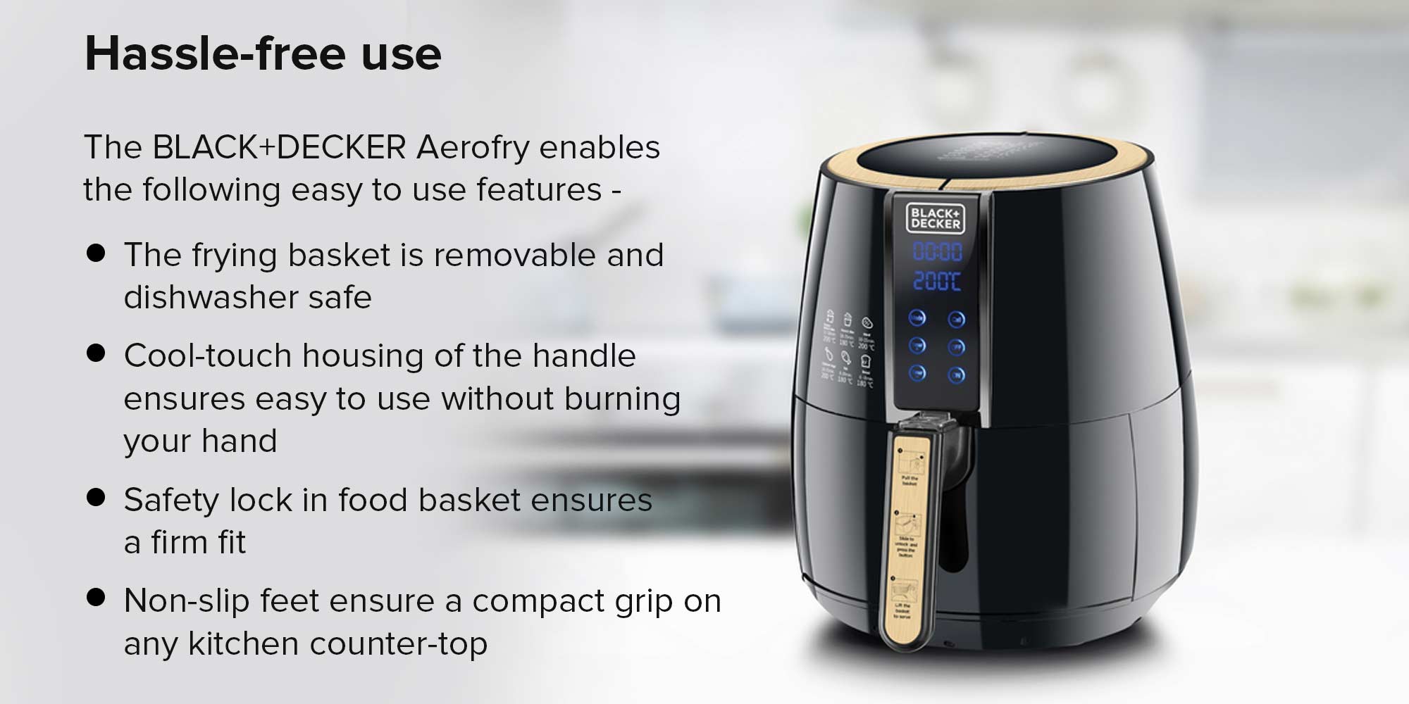 Aerofry Digital Air Fryer 4 L 1500 W AF400 Black/Gold