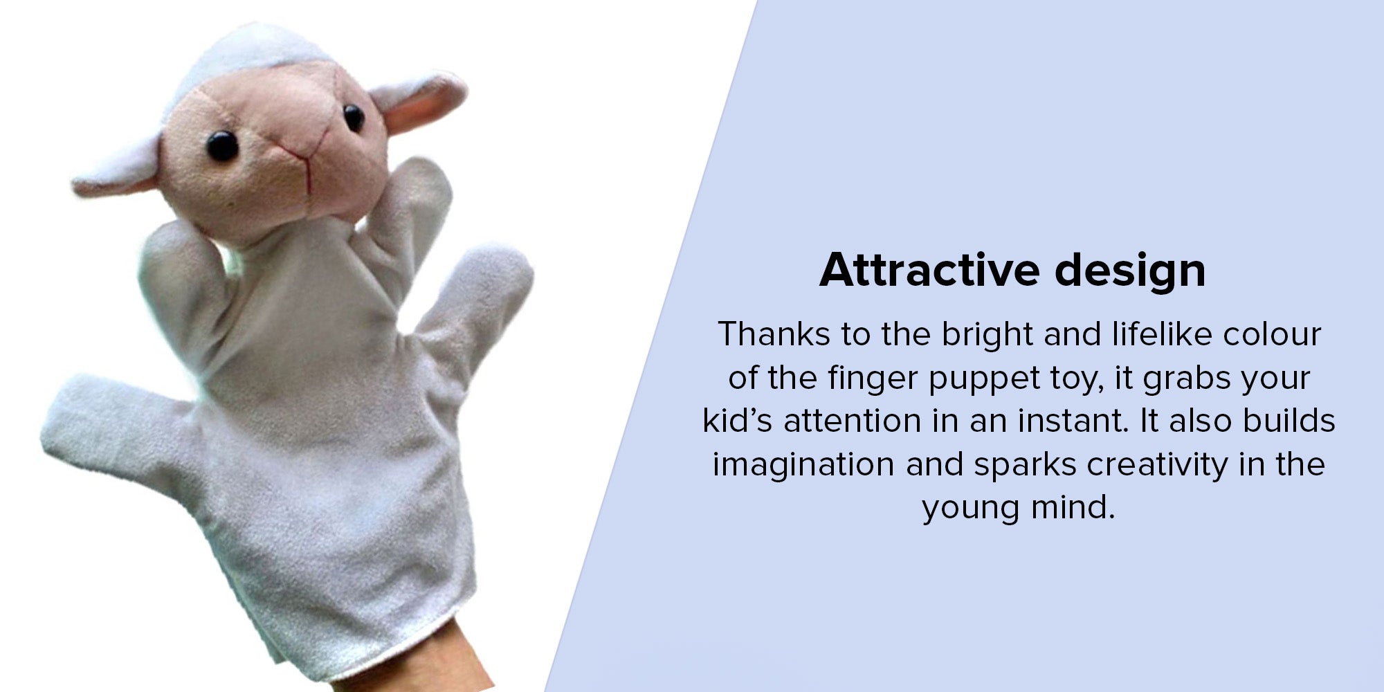 Big Hand Sheep Animal Finger Puppet Toy 22cm