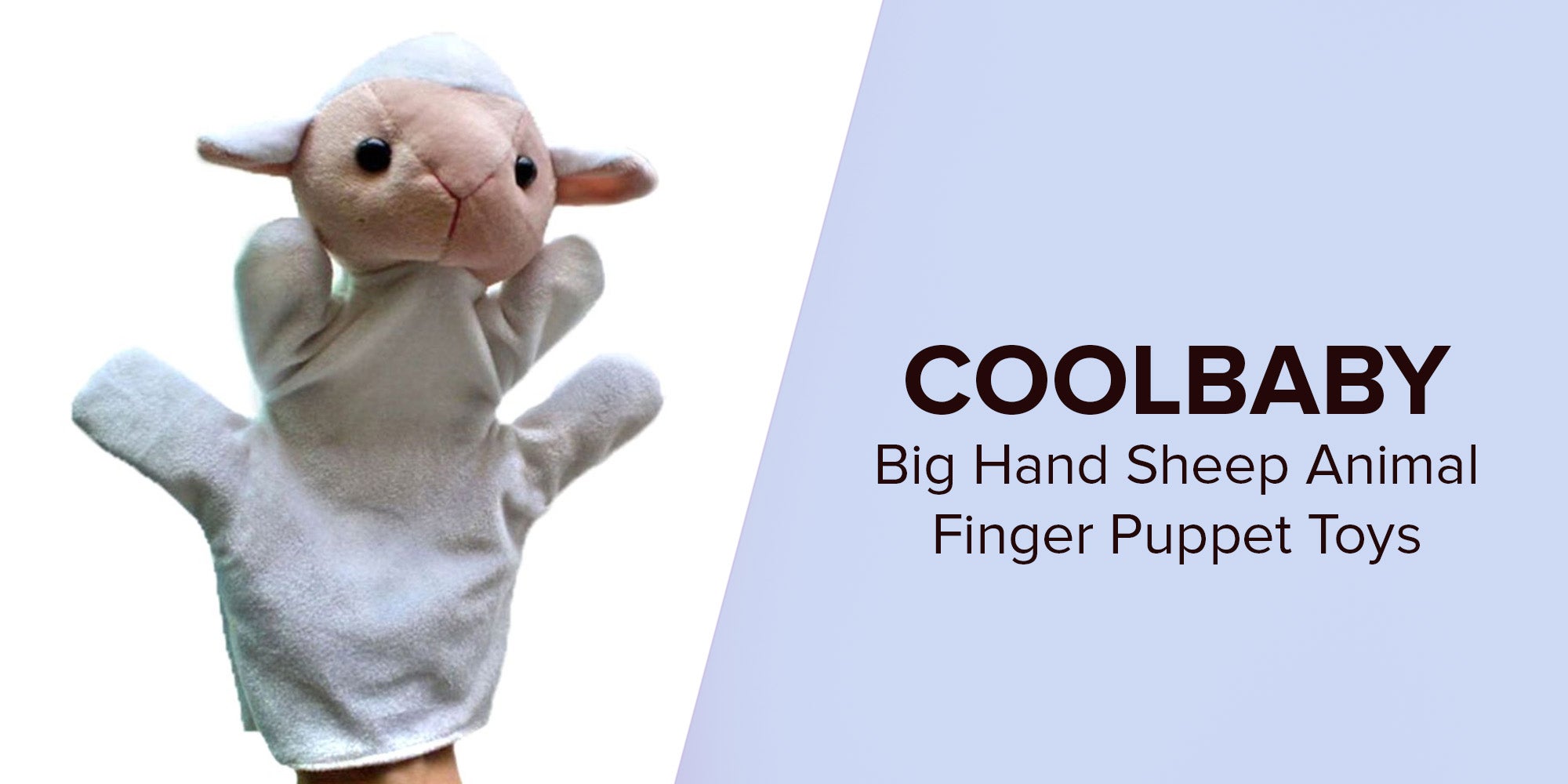 Big Hand Sheep Animal Finger Puppet Toy 22cm