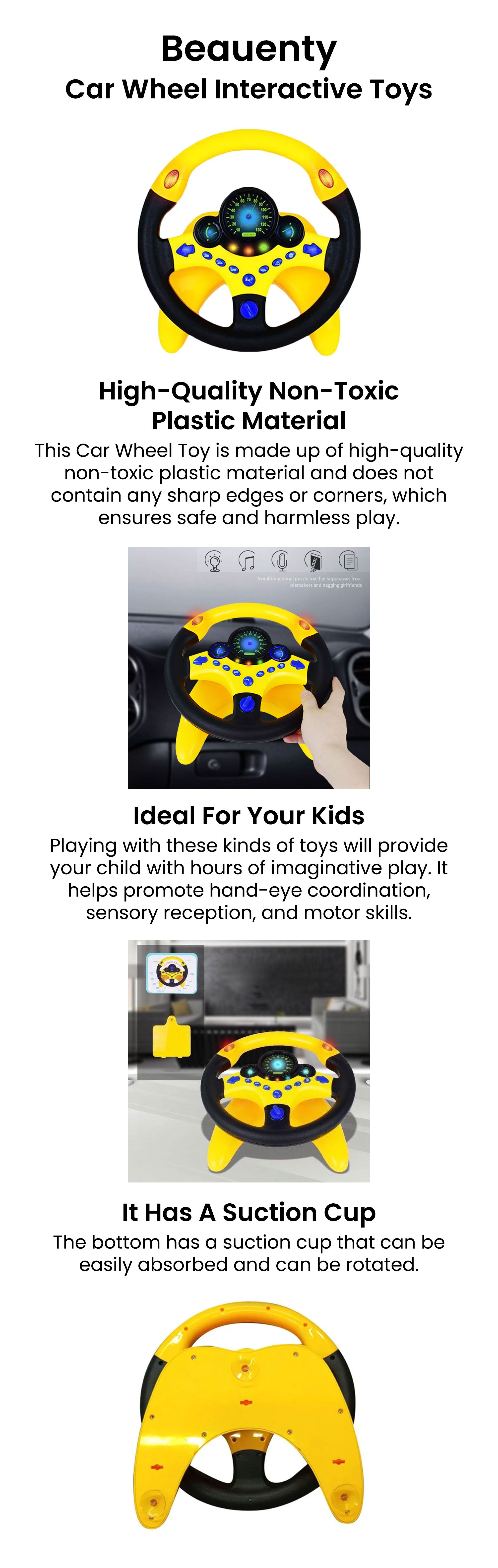 Car Wheel Interactive Toys 25cm