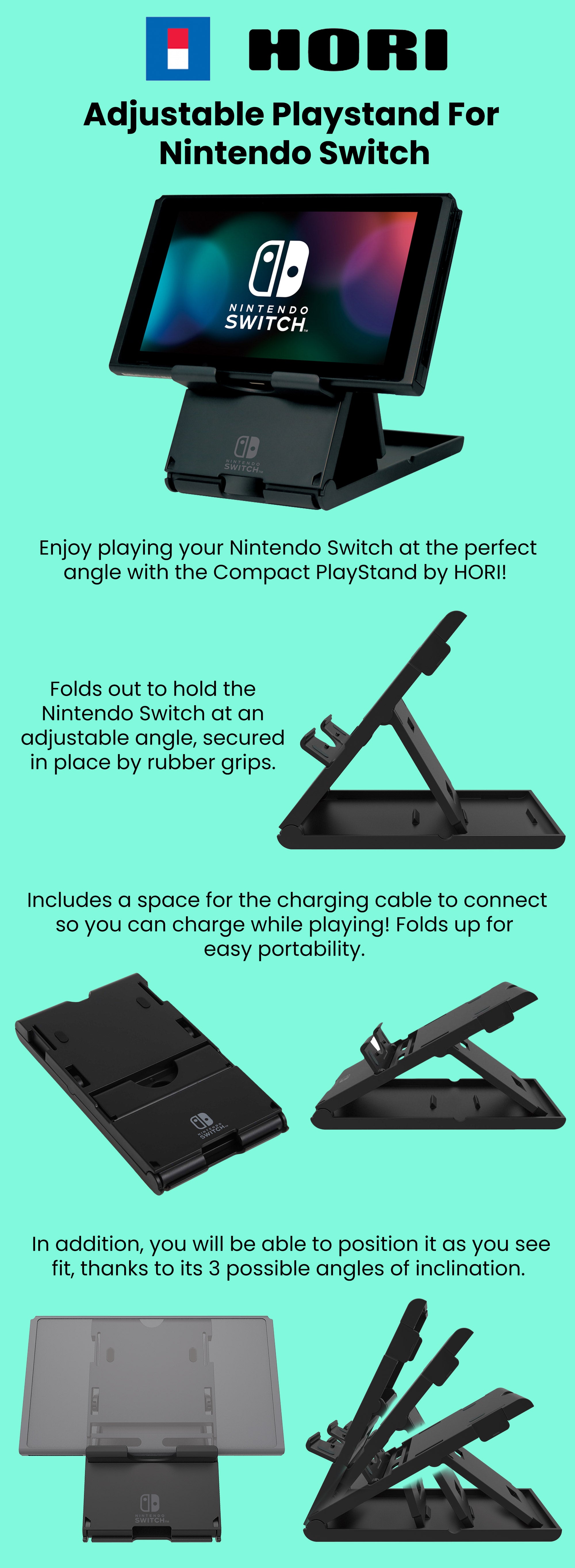 Adjustable Playstand For Nintendo Switch - Wireless
