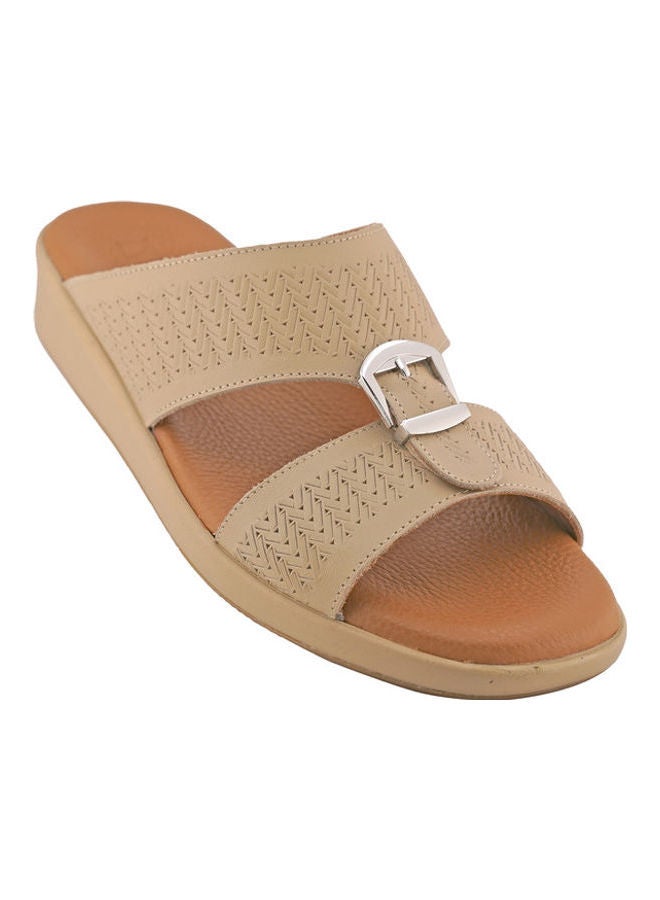 Comfortable Slip-On Arabic Sandals Beige