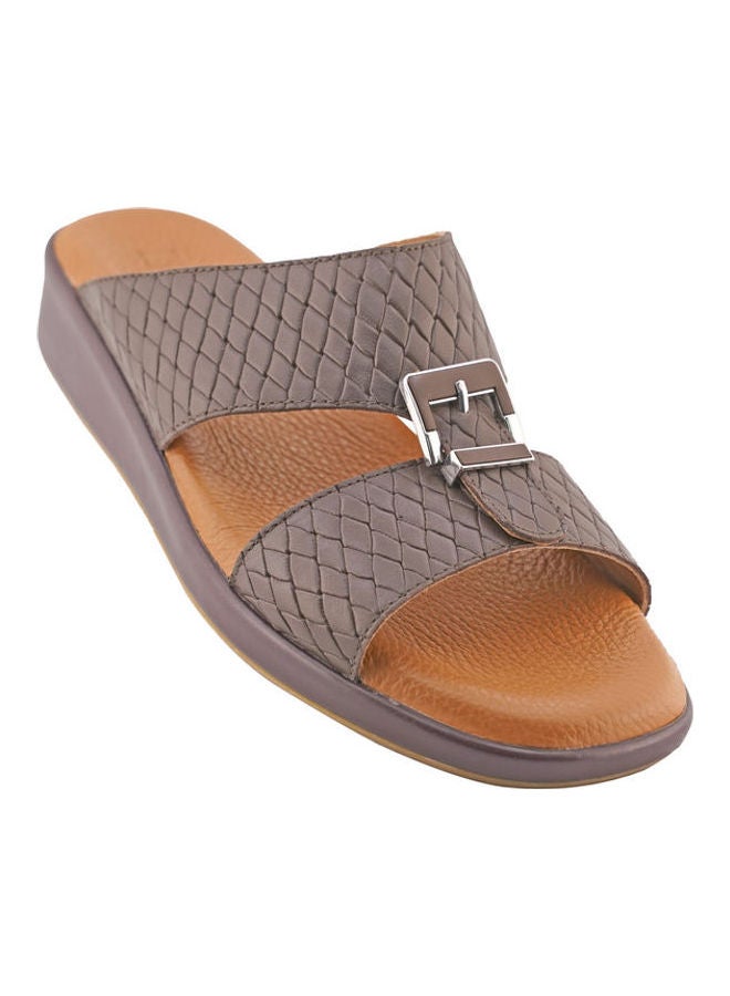 Comfortable Buckle Style Arabic Sandals Brown