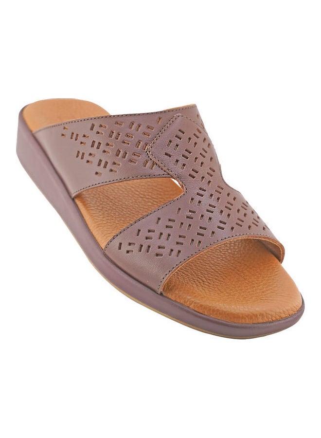 Comfortable Slip-On Arabic Sandals Brown