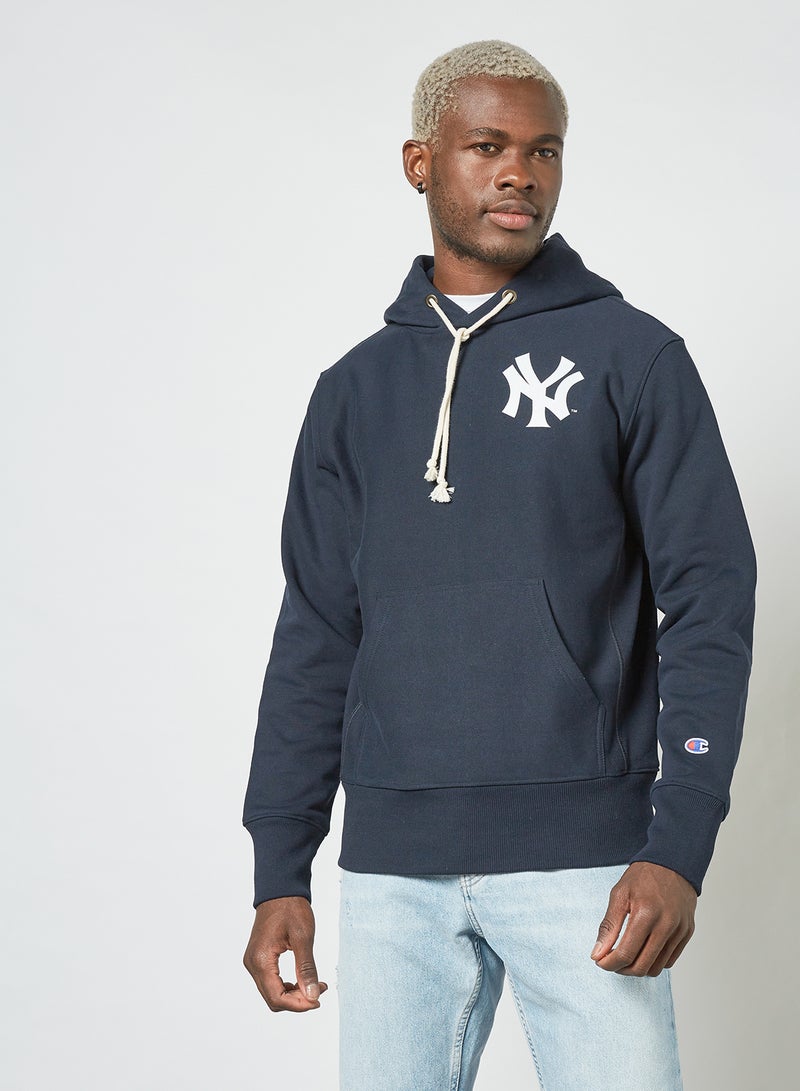 New York MLB Reverse Weave Hoodie Blue