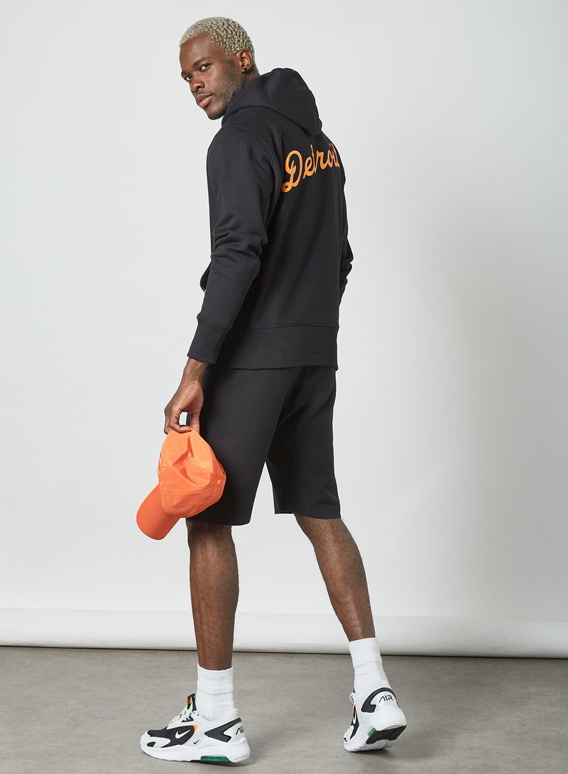 Detroit MLB Reverse Weave Hoodie Black