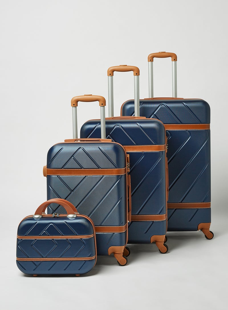 4-Piece Ultra Light Luggage Set Blue