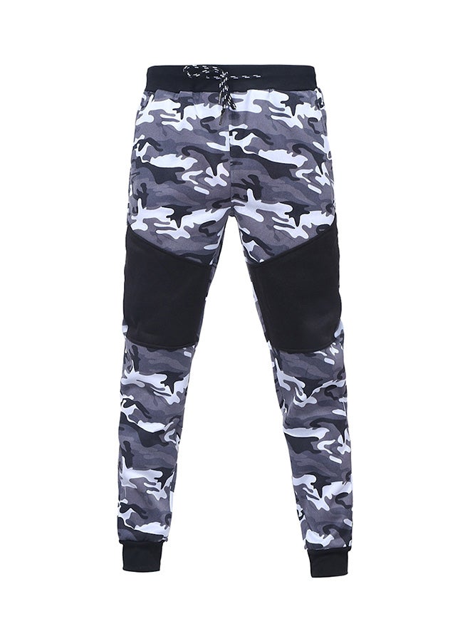 Camouflage Drawstring Joggers Grey/Black