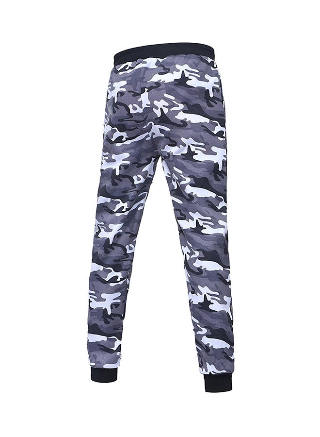 Camouflage Drawstring Joggers Grey/Black