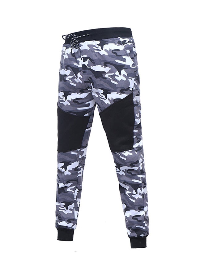 Camouflage Drawstring Joggers Grey/Black