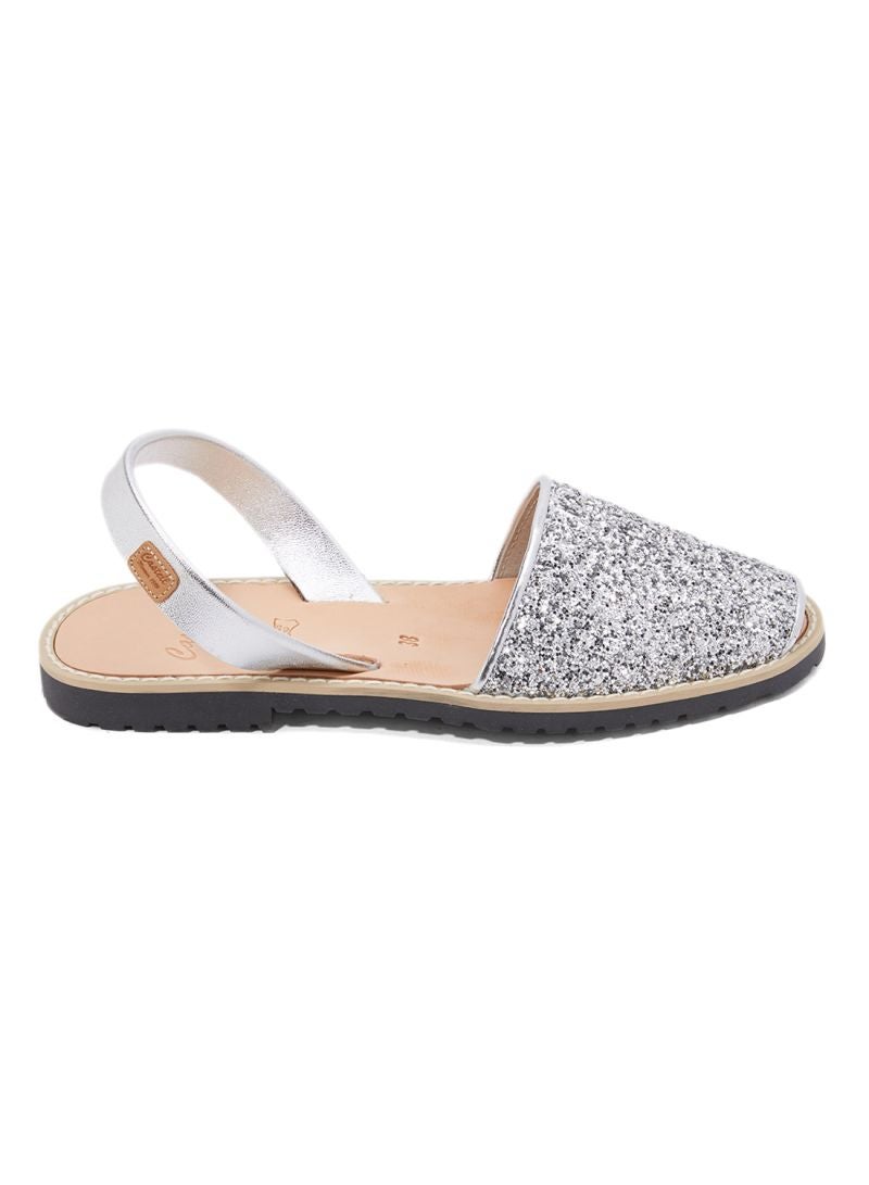 Madona Glitter Sling Back Casual Sandals Silver(N1Plata)