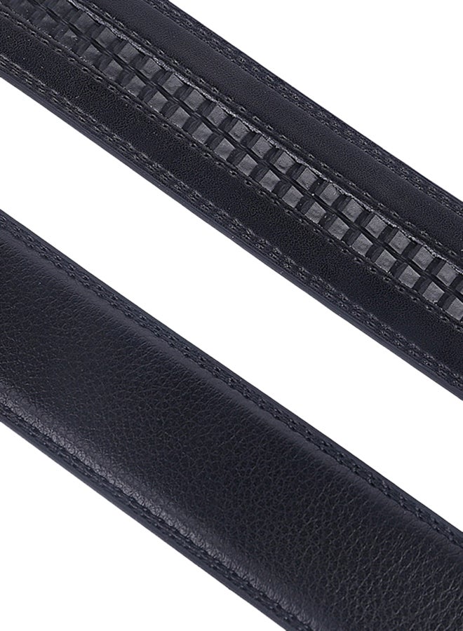 Leather Belt Black/Silver