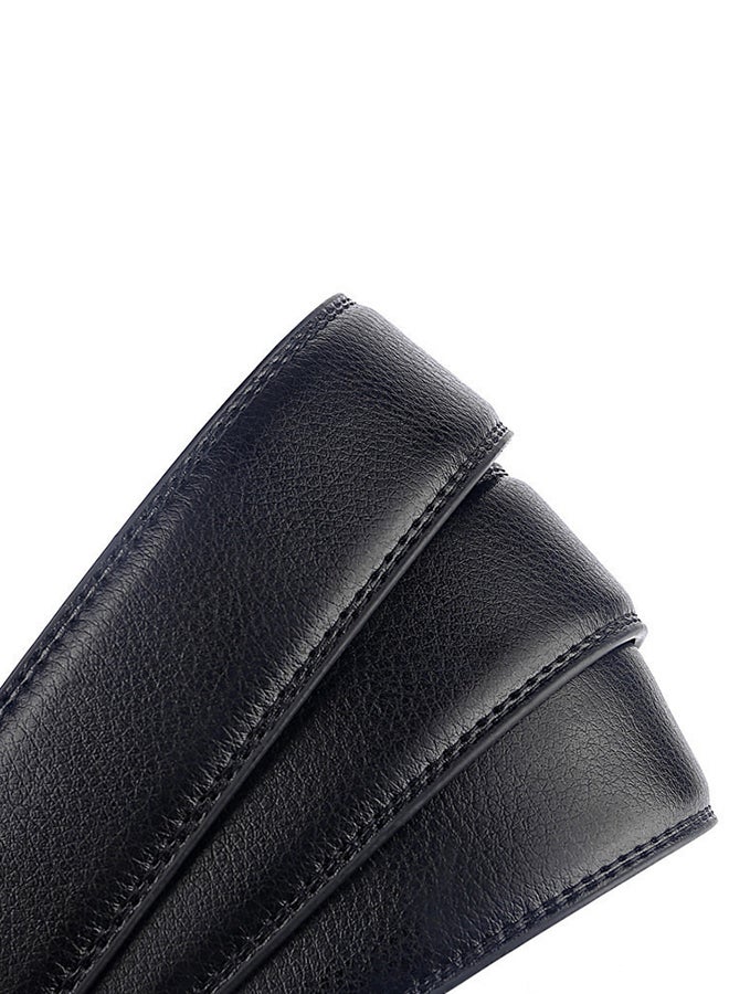 Leather Belt Black/Silver