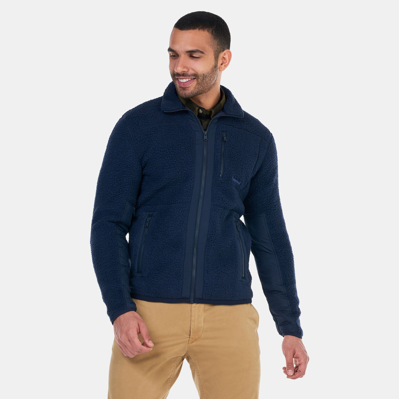 Men's Mix Media Sherpa Fleece Jacket