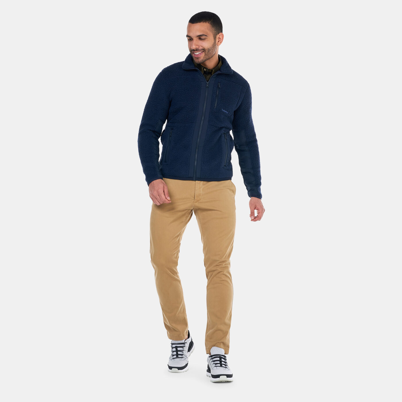 Men's Mix Media Sherpa Fleece Jacket