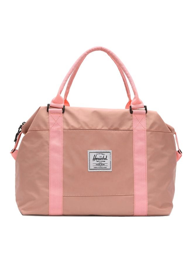 Zipper Closure Duffel Bag Pink