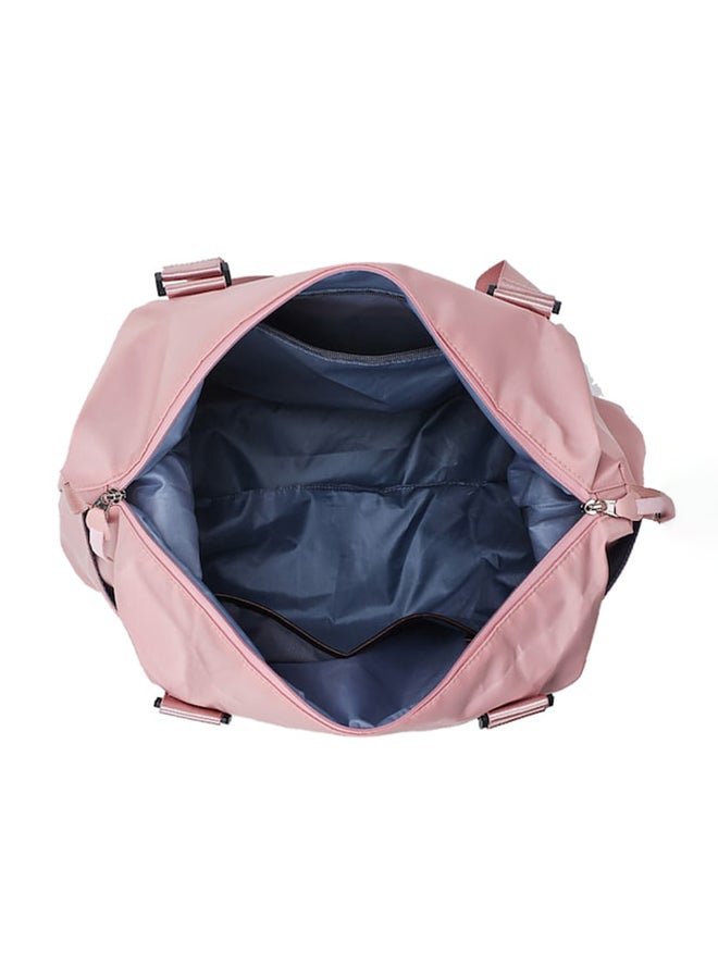 Zipper Closure Duffel Bag Pink