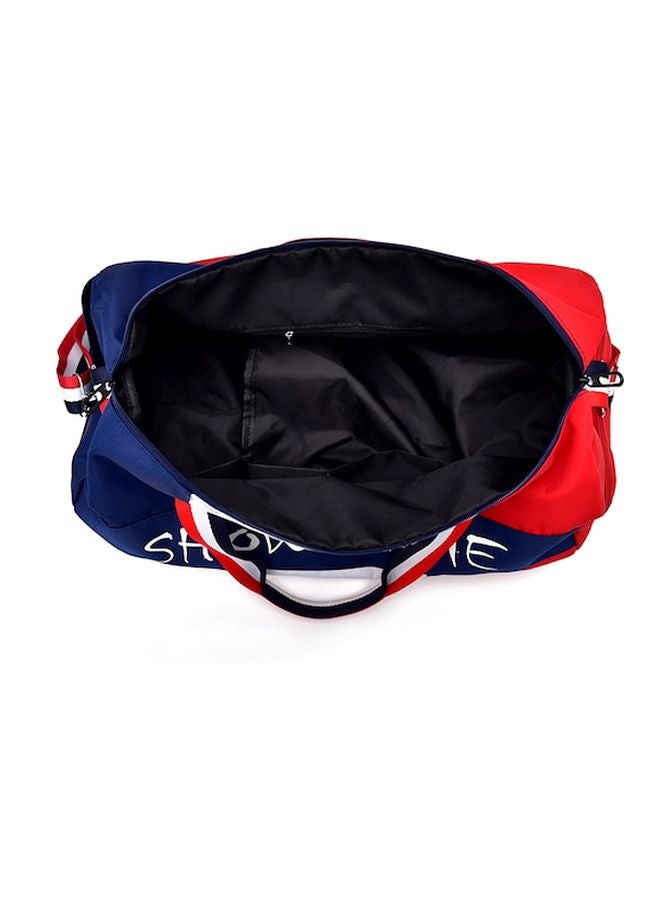Colourblock Pattern Duffel Bag Blue/White/Red