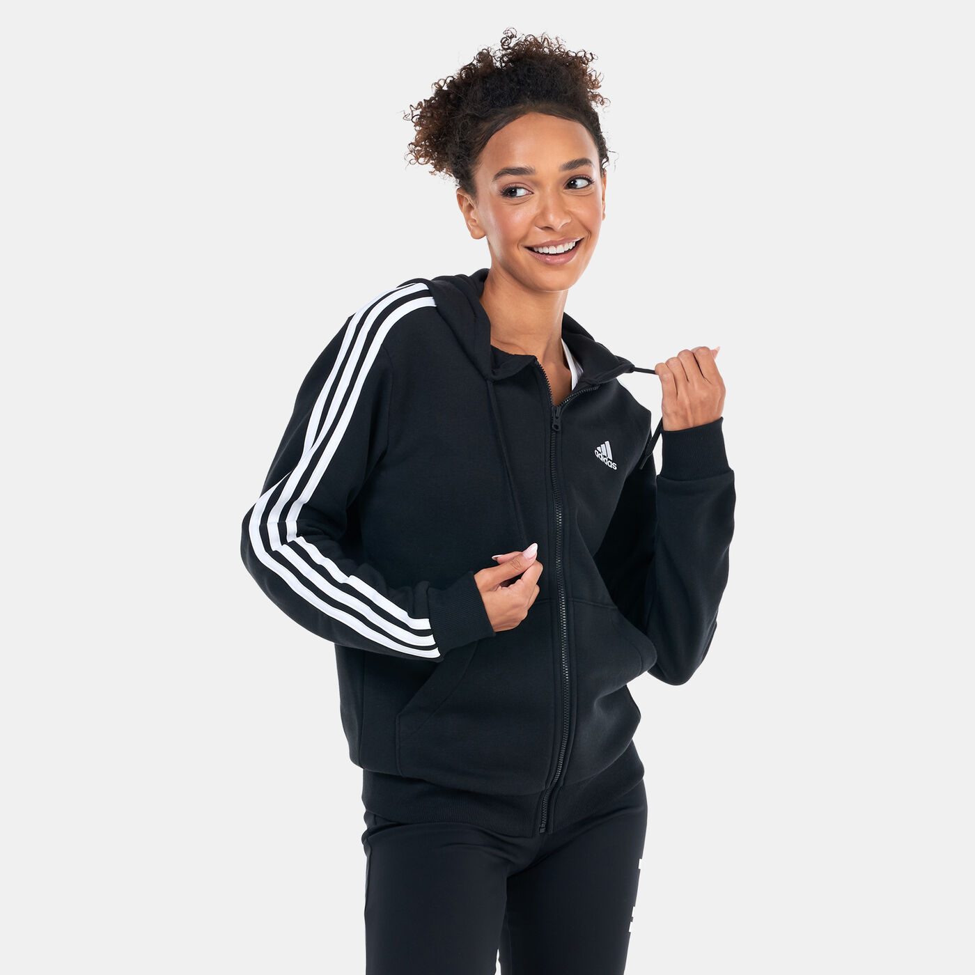 Women's Essentials 3-Stripes Fleece Hoodie