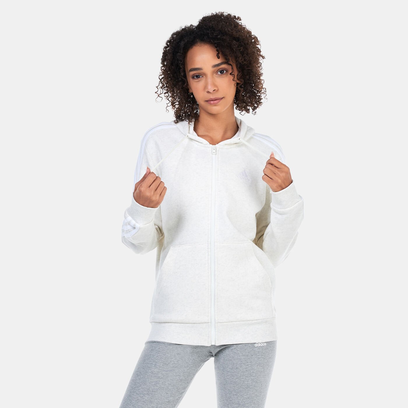 Women's Essentials 3-Stripes Fleece Hoodie