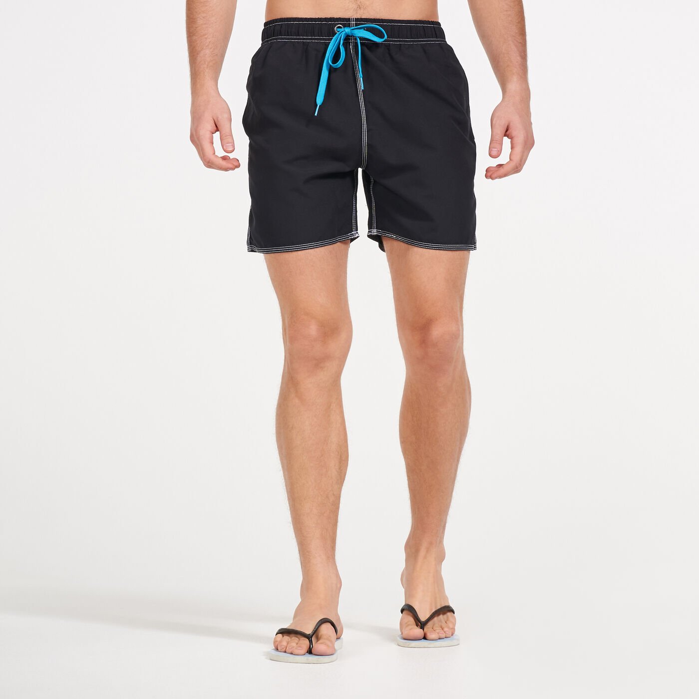 Men's Solid Boxer Swim Shorts