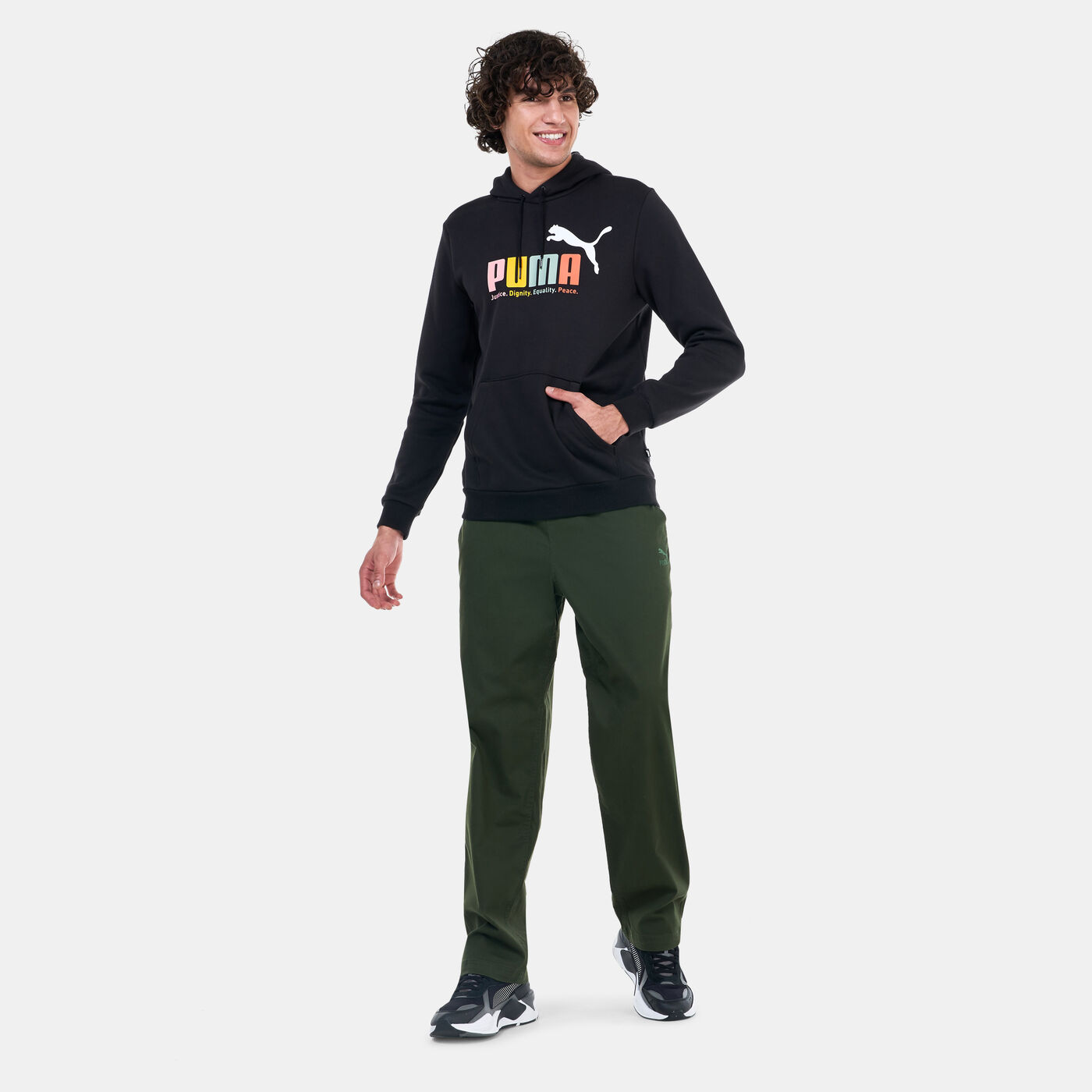 Men's Multicolour Pullover Hoodie