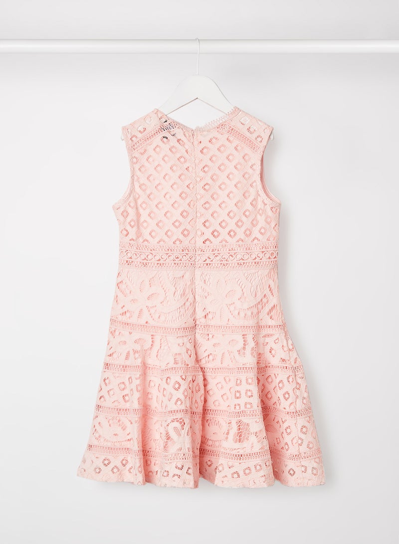 Kids/Teen Elise Lace Dress Blush