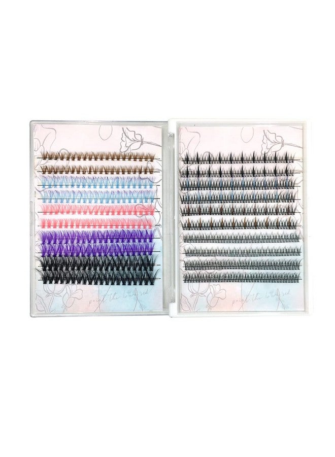 120;240Pcs Mix Colors Premade Fans Nature Long Volume Eye Lashes Extensions Soft And Light Weight Colorful Individual False Eyelashes Cluster (Mix, Mix Colors)