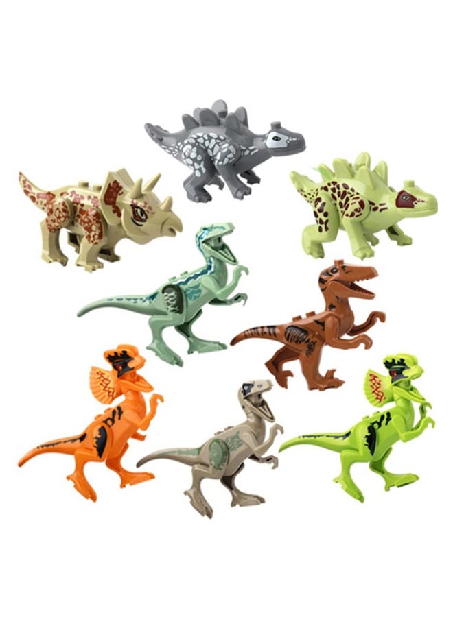 8-Piece Jurassic Dinosaurs Figure Set 12.3x3x8.8cm