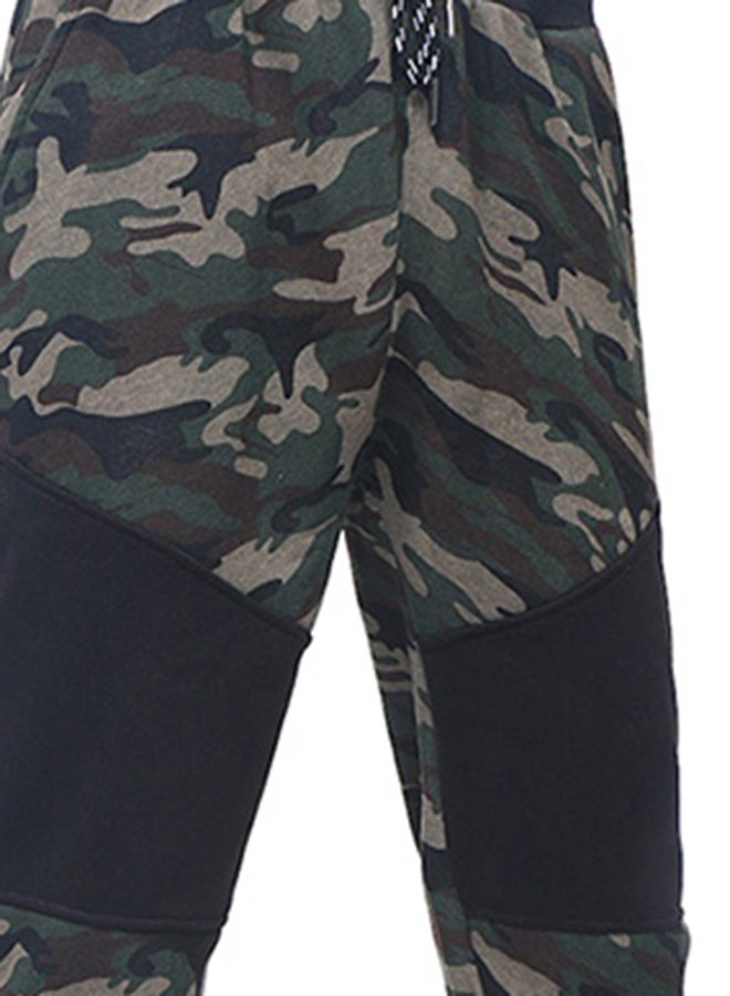 Camouflage Drawstring Joggers Green/Black