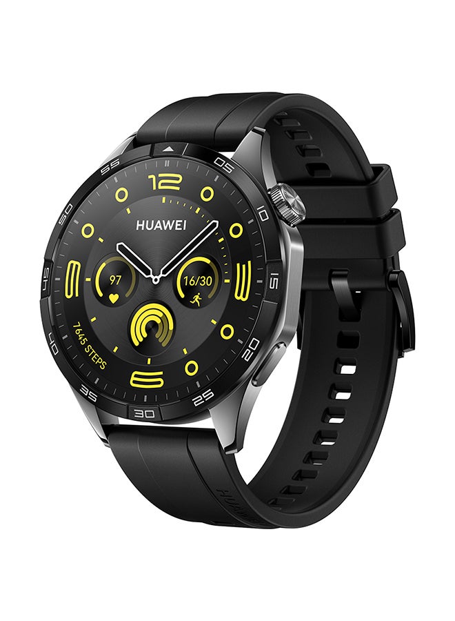 WATCH GT 4 46mm Smartwatch, 14 Days Battery Life, Science-based Calorie Management, Dual-Band Five-System GNSS Position, Pulse Wave Arrhythmia Analysis, Heart Rate Monitor, Android & iOS Black