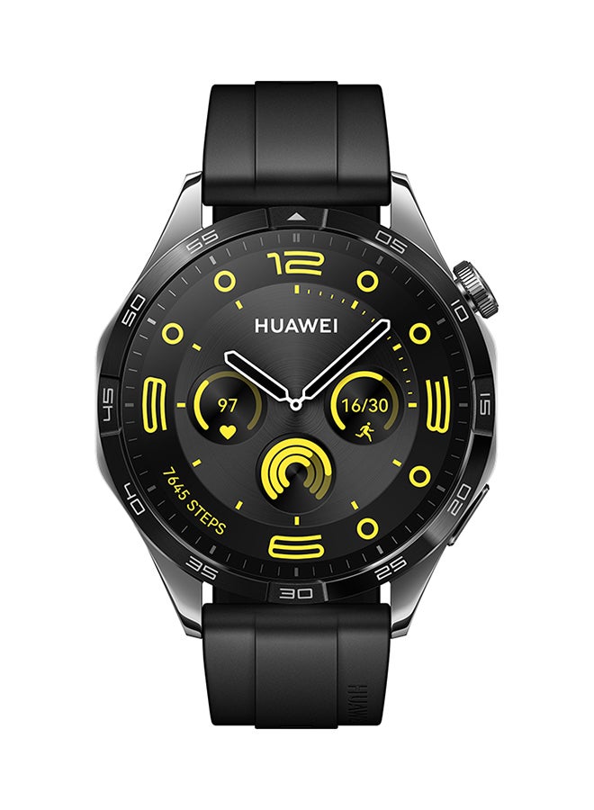 WATCH GT 4 46mm Smartwatch, 14 Days Battery Life, Science-based Calorie Management, Dual-Band Five-System GNSS Position, Pulse Wave Arrhythmia Analysis, Heart Rate Monitor, Android & iOS Black