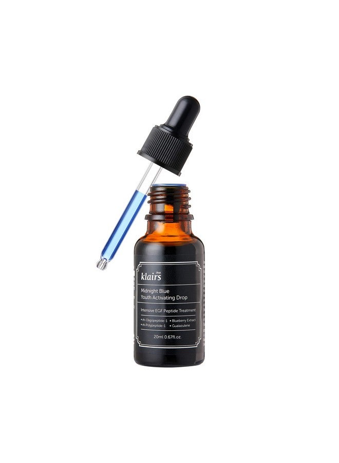 S] Midnight Blue Youth Activating Drop 0.67 Fl Oz (20 Ml) ; Dual Egf Peptides Guaiazulene Adenosine Night Serum Watery Light Texture