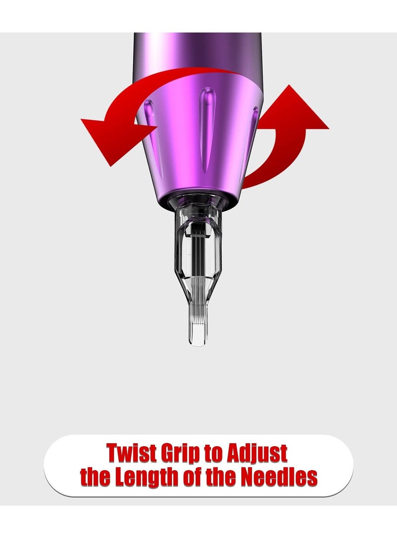 Tattoo Artist Tattoo Pen Set Rotating Tattoo Machine Pen for Beginners 40 Tattoo Cartridges Needles 8 Tattoo Inks Professional Complete Tattoo Set
