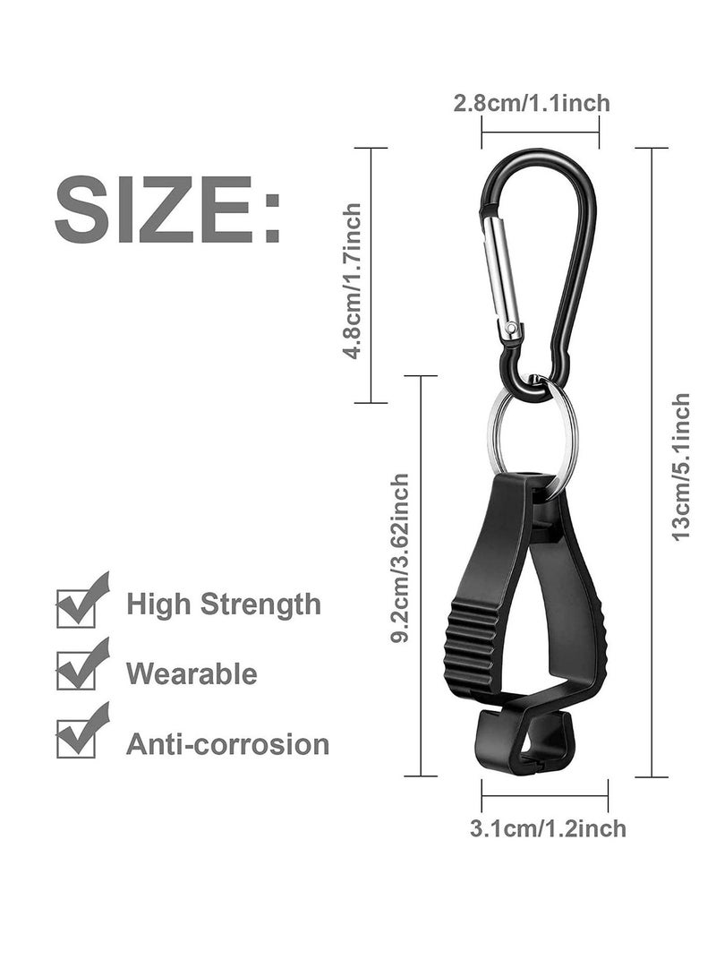 6 Pack Glove Clips for Work Holders,Glove Belt Clip With Metal Carabiners,Easy to Wear Clip, Tools, & Towel Holder, Ideal Men Safety Construction Worker Guard Labor