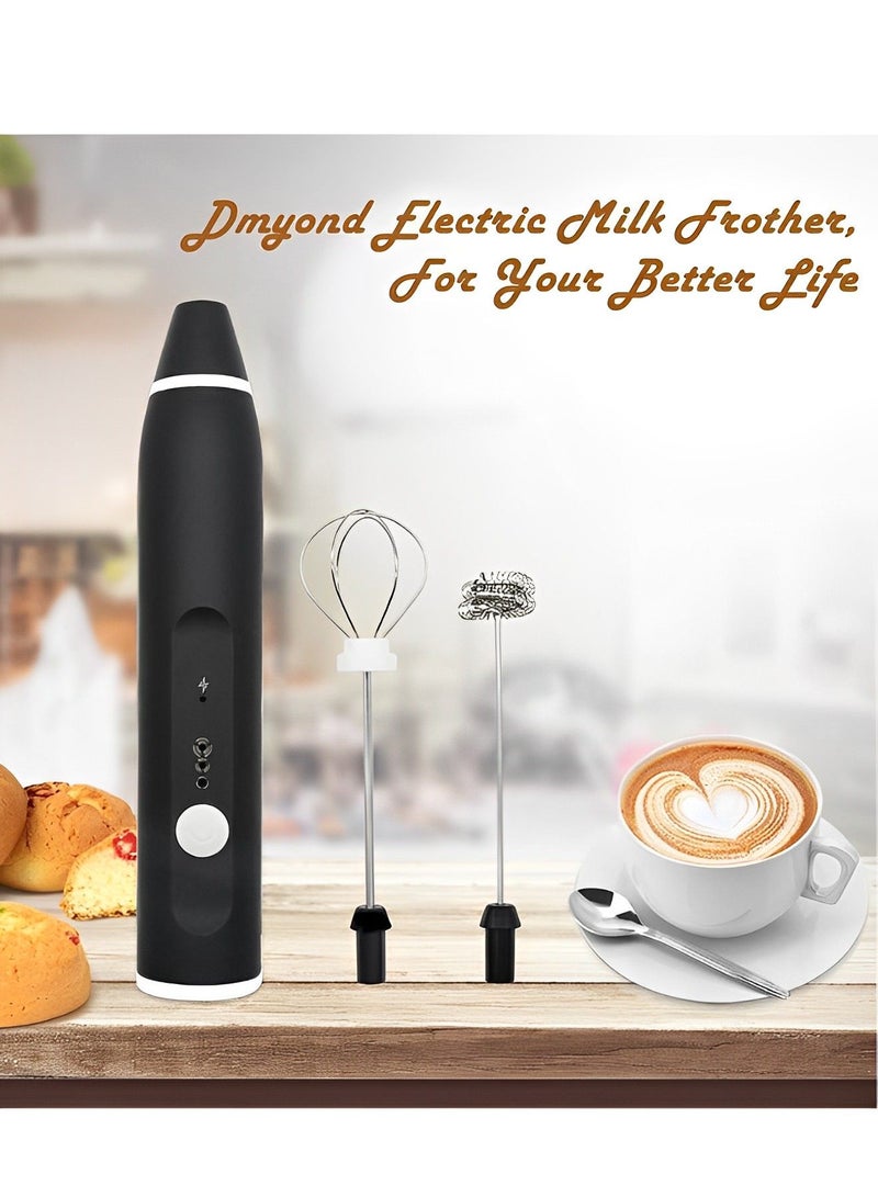 Rechargeable Electric Milk Frother 3 Speeds Handheld Electric Milk Portable Mini Frother