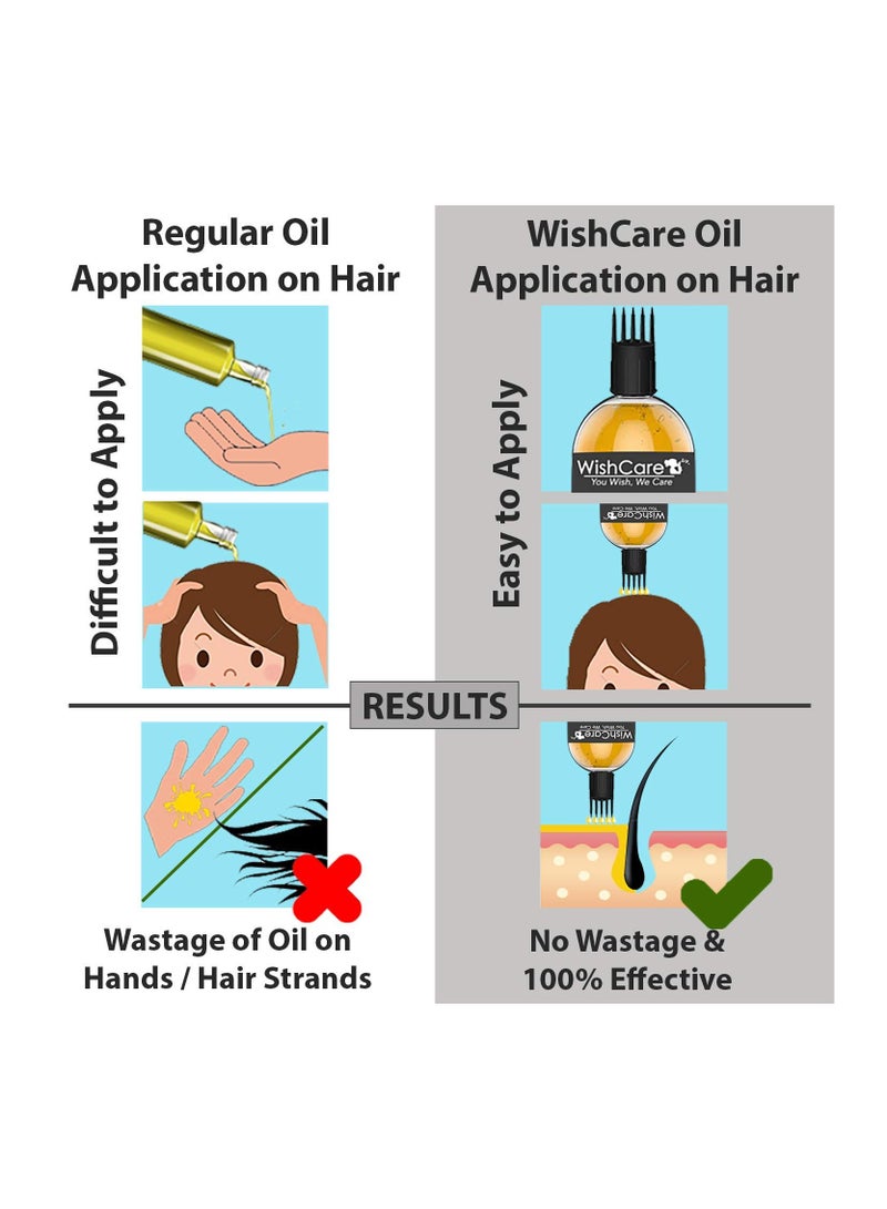 WishCare 100% Pure Cold Pressed Natural Moroccan Argan Oil for Healthy Hair Skin 100 Ml