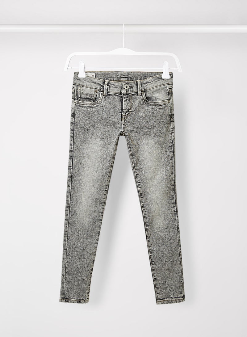 Teen Skinny Fit Washed Jeans Grey