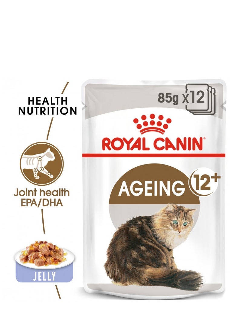Feline Health Nutrition Ageing +12 Jelly (WET FOOD )