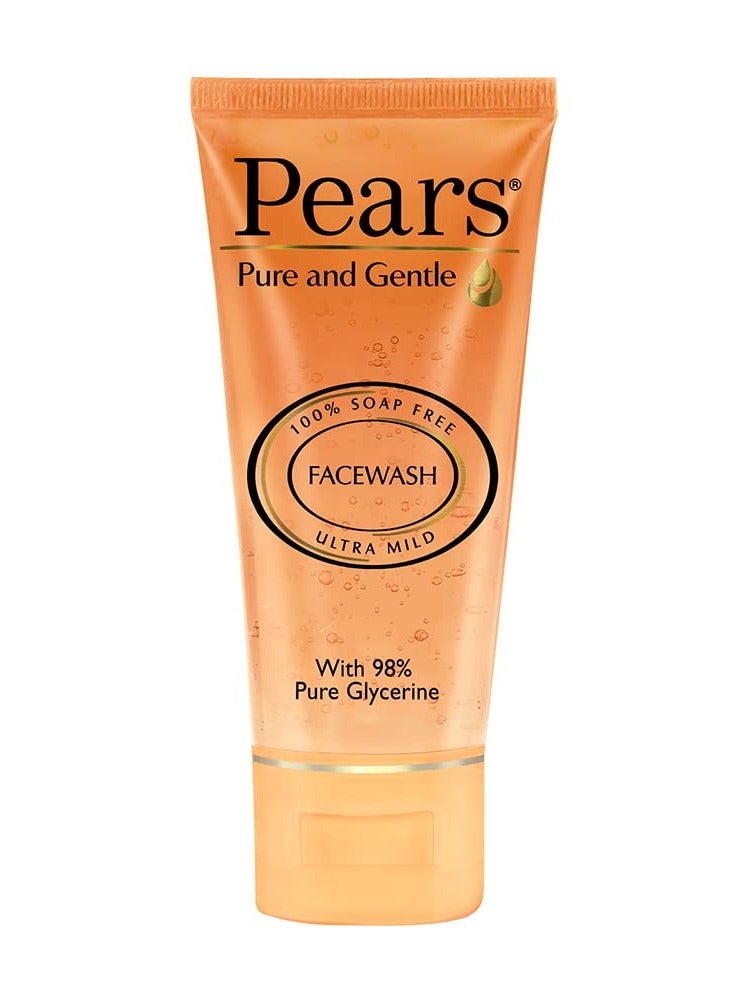 PEARS Pure and Gentle Daily Cleansing Facewash Mild Cleanser With Glycerine Balances PH 100% Soap Free 150 g