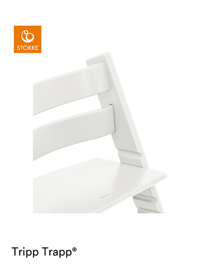 Tripp Trapp Chair Adjustable, Convertible Baby High Chair For Toddlers , Children And Adults Convenient, Comfortable And Ergonomic Classic Design White