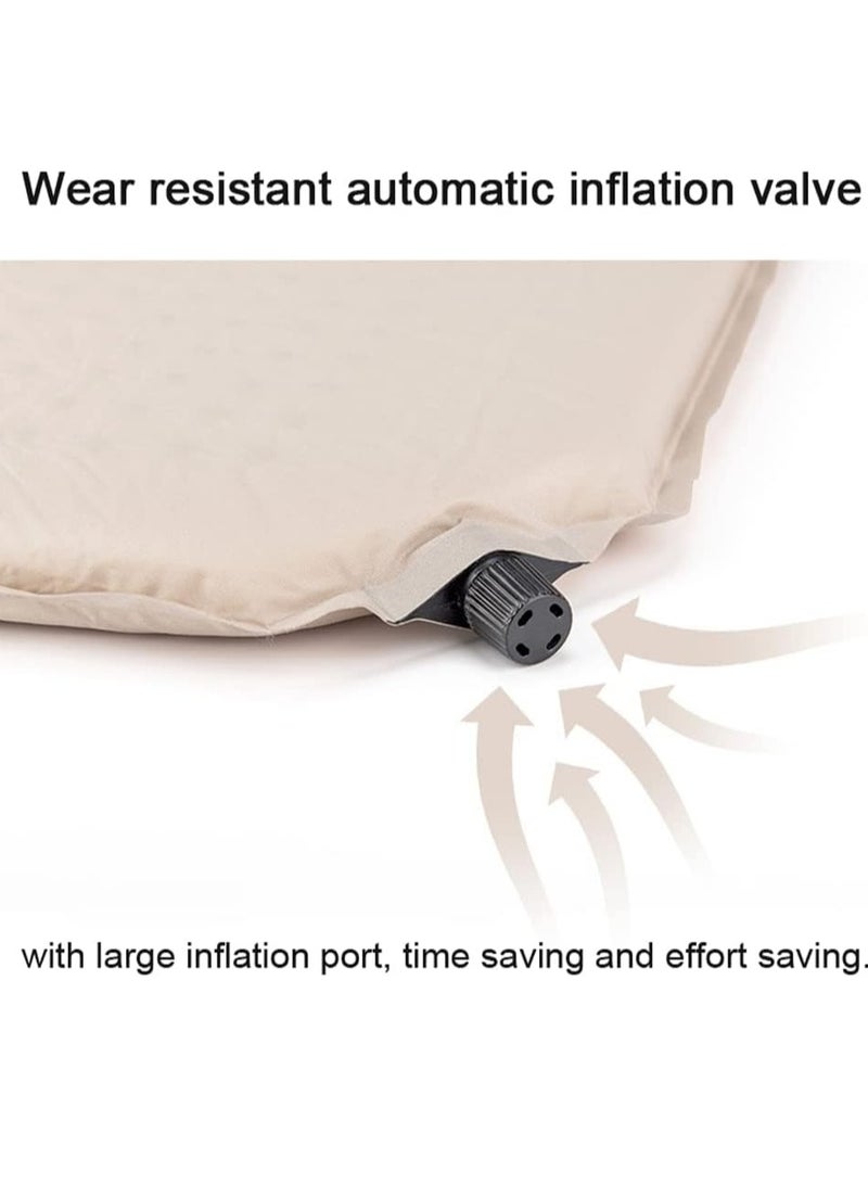 Automatic Inflatable Mattress Sleeping Mat Camping Moisture-Proof Mat Outdoor Camping Air Mattress Bed Tent Floor Mat Inflatable Pillow Suitable for Indoor and Outdoor Use (Single Mattress)
