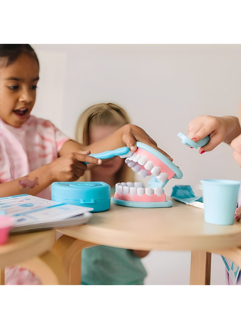 Dentist Kit Toy,Doctor Pretend Play Set With 32PCS Of Dental Accessories,medical Toy set,Dental Desk For Kids 3+