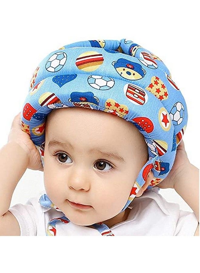 Baby Infant Toddler Helmet No Bump Safety Head Cushion Bumper Bonnet Adjustable Protective Multi Printed Cap Child Safety Headguard Hat For Running Walking Crawling Safety Helmet For Kid (Multicolour)