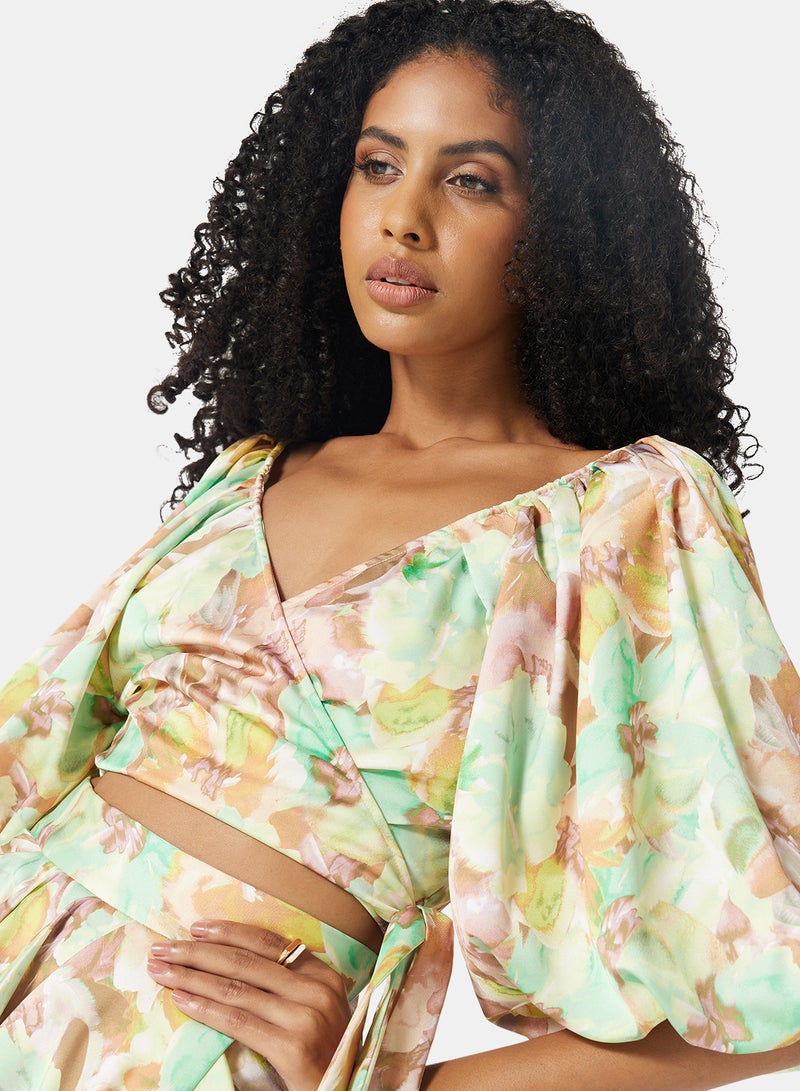 Floral Crop Top Multicolour