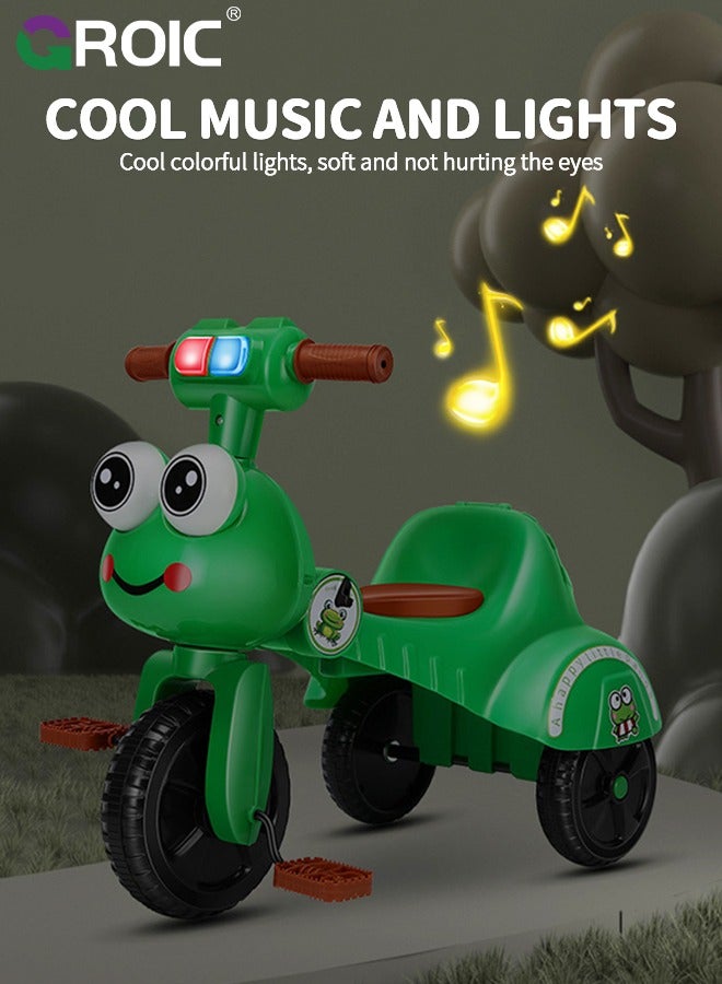 Kids Tricycles,Foldable Kids Trike with Music Lighting,Foldable Children's Pedal tricycle,Anti-rollover Bicycle for Kids