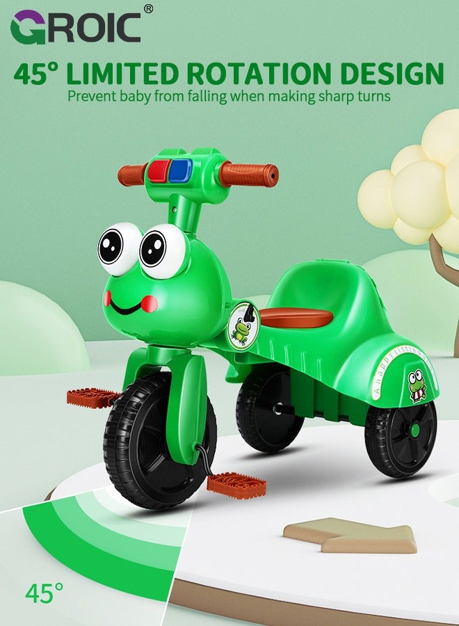 Kids Tricycles,Foldable Kids Trike with Music Lighting,Foldable Children's Pedal tricycle,Anti-rollover Bicycle for Kids
