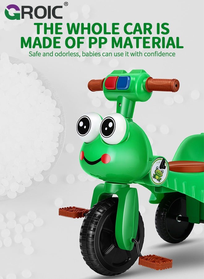 Kids Tricycles,Foldable Kids Trike with Music Lighting,Foldable Children's Pedal tricycle,Anti-rollover Bicycle for Kids