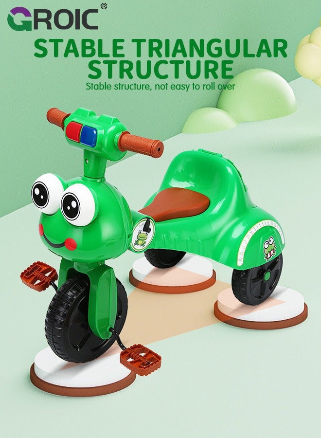 Kids Tricycles,Foldable Kids Trike with Music Lighting,Foldable Children's Pedal tricycle,Anti-rollover Bicycle for Kids