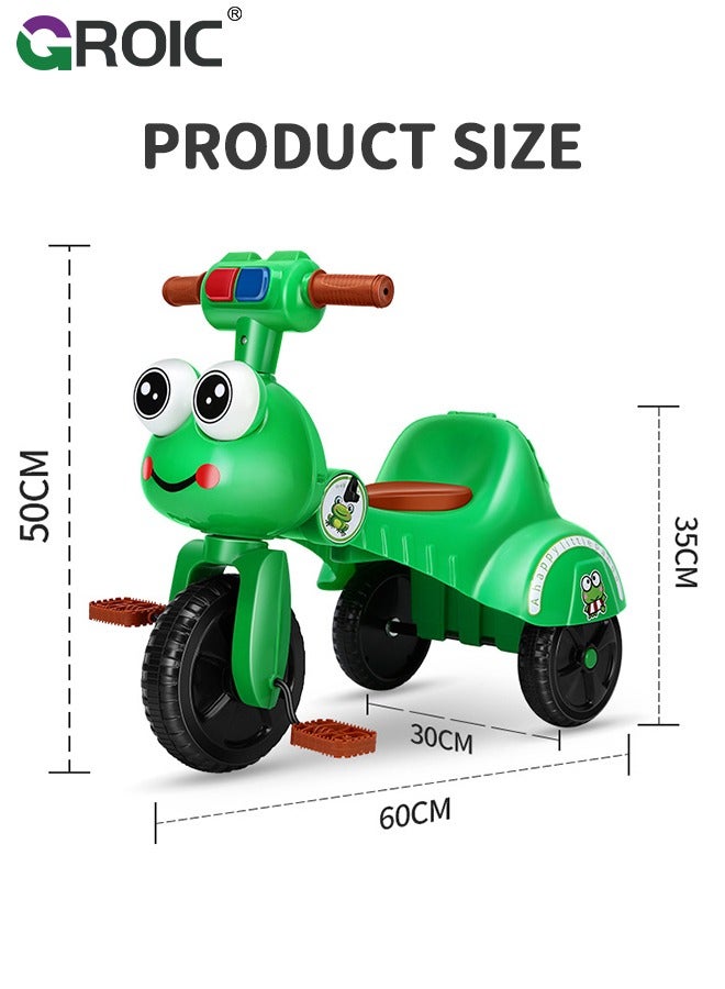 Kids Tricycles,Foldable Kids Trike with Music Lighting,Foldable Children's Pedal tricycle,Anti-rollover Bicycle for Kids